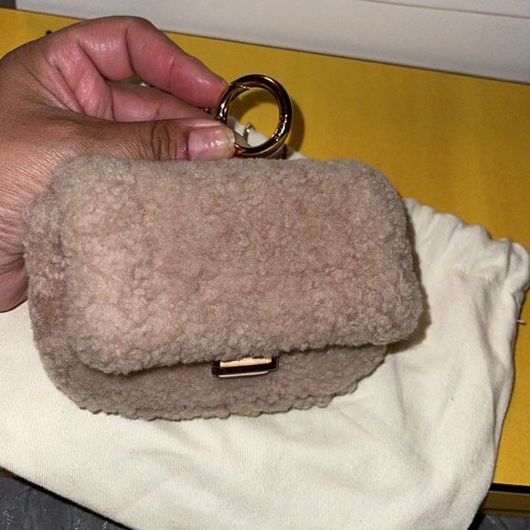 Preloved Fendi Nano baguette shearling leather charm crossbody - Picture 8 of 10